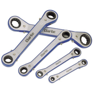 Clarke PRO41 5-Pce Angle Head Ratchet Spanner Set - Metric