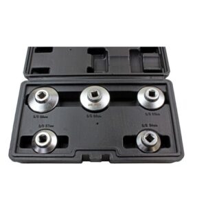 US PRO 5 Pce 3/8" Cup Type Drive Oil Filter Wrench Set