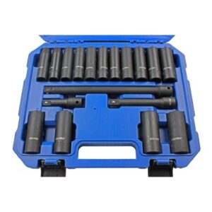 US Pro 18 Pc 1/2" Dr Deep Impact Socket & Extension Set