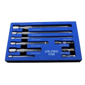 US Pro 9PC Extension Bar Set - 1/4" , 3/8" & 1/2" Drives