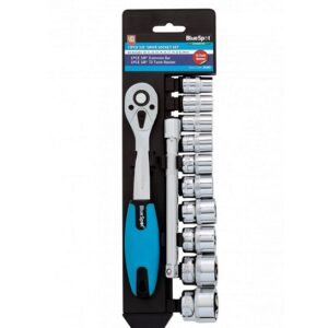 BlueSpot 12 Pce 3/8" Ratchet & Socket Set