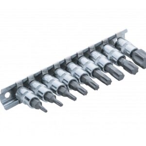 BlueSpot 9 PCE 1/4" Torx Bit Socket Set (T10-T60)