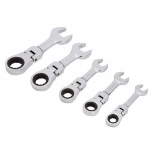 BlueSpot 5 Pce Flexible Stubby Ratchet Spanner Set