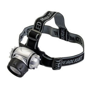 Silverline LED Headlamp - Anti-slip headband
