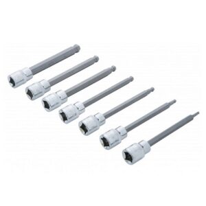BlueSpot 7Pce 3/8" Dr Extra Long Ball End Hex Socket Bit Set