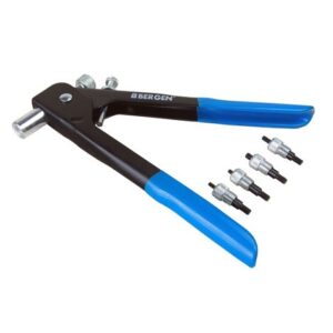 Bergen BER5419 Professional Nut Riveter with 4 Fittings