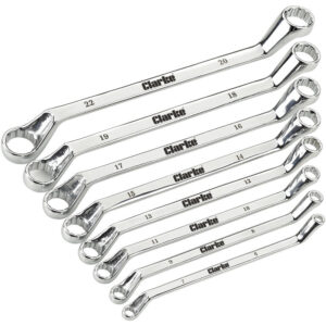 Clarke CHT807 8 Piece Deep Offset Ring Spanner Set
