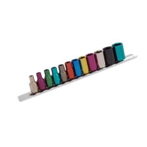 Neilsen CT0905 12 Piece 1/4" Dr Multi-coloured Sockets