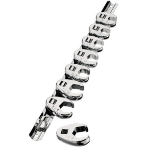 Clarke PRO195 Crows Foot Imperial Spanner Set 8 Piece