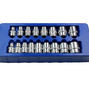 US Pro 17 Pc 1/2" Dr Shallow Sockets 10 - 30mm