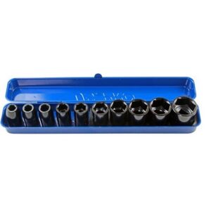 US Pro 10 Pce 1/2" Shallow Metric Impact Socket Set