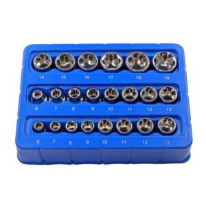 US Pro 22 Pce Superlock Supergrab Shallow Socket Set