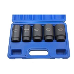 US Pro 5PC 1/2" DR 12PT Deep Hub Nut Sockets