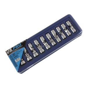 US Pro 10PC 3/8" Dr 12PT Flexible Metric Sockets