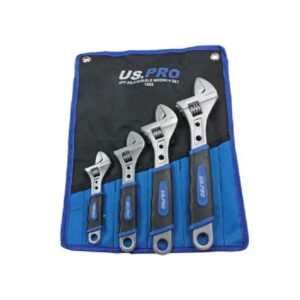 US Pro 4 Pc Adjustable Wrench Set