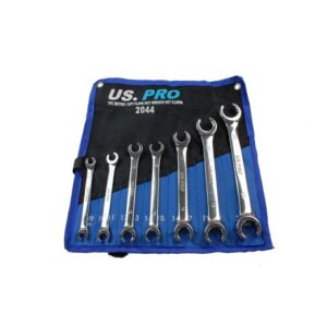 US PRO 7 PC Metric Flare Nut Wrench Set