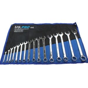 US PRO 16 Pc SAE Combination Spanner Set 1/4" - 1 1/4"