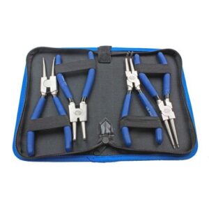 US Pro 4Pc 7" NI-FE Finish Circlip Plier Set in Zip Case