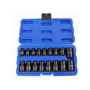 US Pro 17Pc 3/8" & 1/2" Dr E Torx Impact Sockets