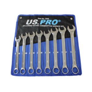 US Pro 8PC Jumbo Metric Combination Wrench Set 22mm - 32mm