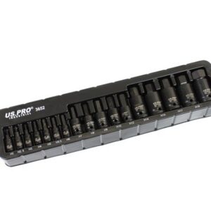 US Pro 17PC Impact Hex Bit Socket Set