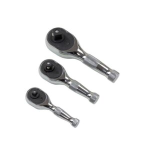 US Pro 3 Pc Stubby Ratchet Set 1/4", 3/8" & 1/2"