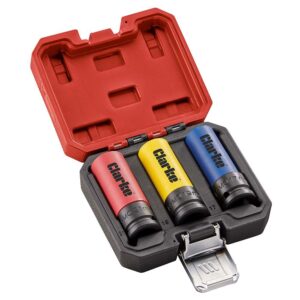CLARKE CHT940 3Pc Coloured Impact socket set