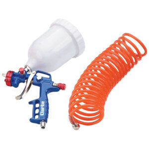 CLARKE KIT300B Gravity Fed Spray Gun & 5 Metre Air Hose